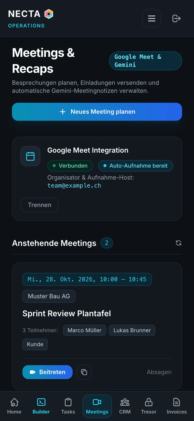 NECTA Dashboard · Mobile